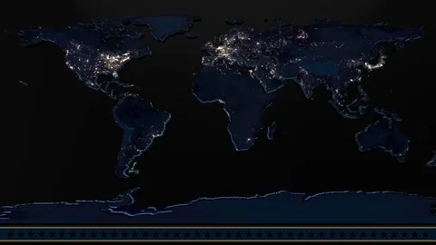 News Backdrop World Map Animation Stock Footage 75751361