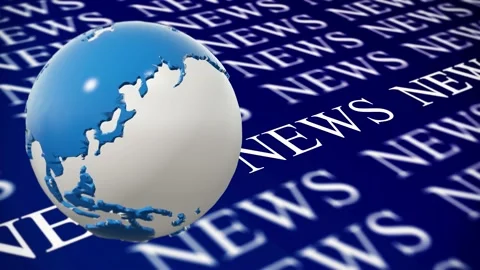 News Background - Blue Globe Видео 237025557