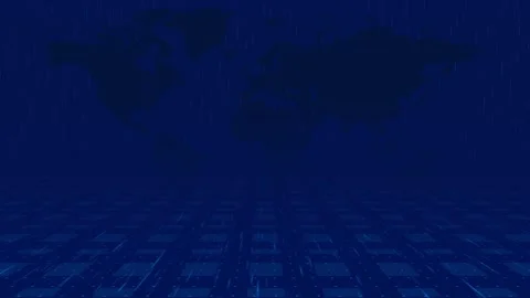 News Background With Blue World Map Stock Footage 320318654
