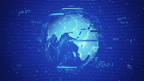 News Background Earth Rotating Date Stock Information 4k Stock Footage 210217408
