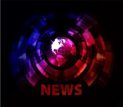 News background with globe Stock Illustration