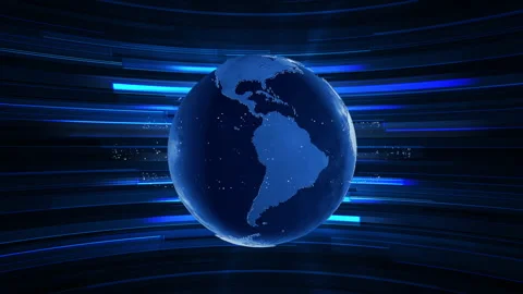 News Background Globe Loop Stock Footage 167358367