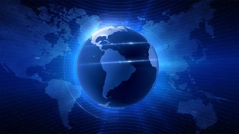 News Background Rotating Globe Loop Stock Footage 167356813