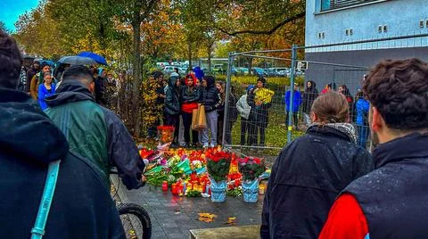 News Bilder des Tages Zum Gedenken an schreckliche Bluttat in Offenburg: R... Stock Photos
