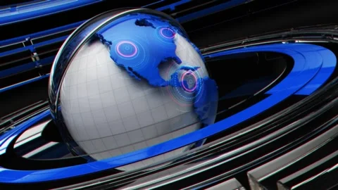 News Blue Background Stock Footage 274754356