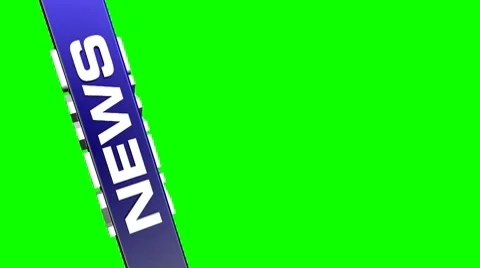 News bluebox background green screen Left Stock Footage 7768420