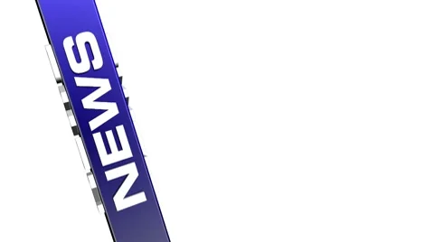 News bluebox background white screen Left Stock Footage 7768424