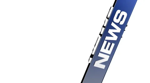 News bluebox background white screen Right Stock Footage 7768426
