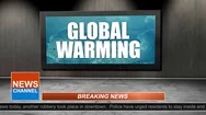 News Broadcast Title Series - Global Warming Graphic  Stock Footage