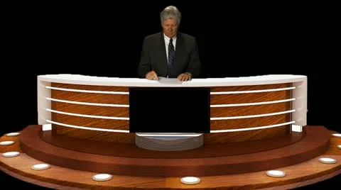 News Broadcaster 5 Stock Footage 10833335