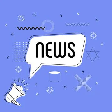News in bubble vector on bright background. Comic speech bubble. Stock Illustration