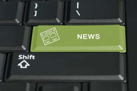 News button on a keyboard 스톡 사진