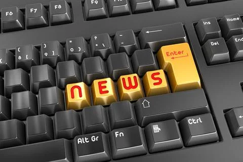 News button News button , This is a computer generated and 3d rendered pic... Stock Photos