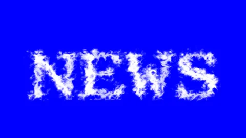News cloud text effect blue isolated background Stock Footage 138721681
