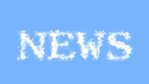 News cloud text effect sky isolated background Stock Footage 138721682