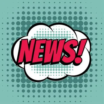 News comic book bubble text retro style Stock Illustration