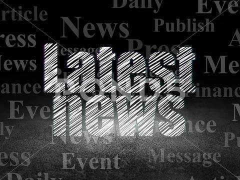 News Concept: Latest News In Grunge Dark Room