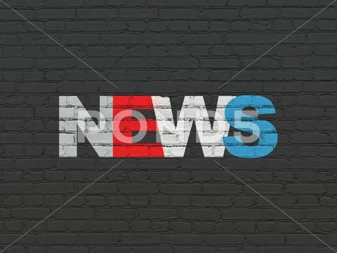 News Concept: News On Wall Background