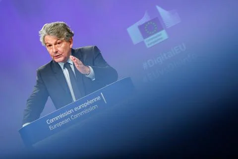 News conference on Code of Practice on Disinformation in Brussels, Belgium - 26  Stock-Fotos