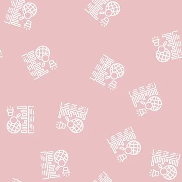 News coverage analysis line seamless pattern Illustration