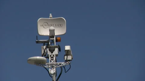 News crew antenna Stock Footage 5163600