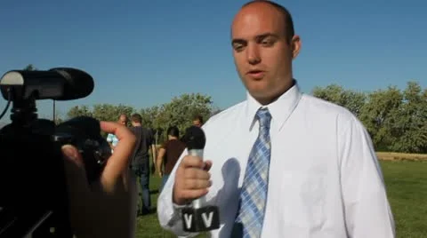 News crew Vídeo Stock 8907489