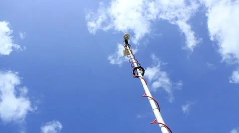 News crew van mast with camera and antenna 2 Stock Footage 7907287