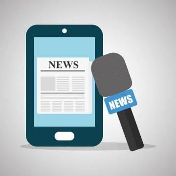News design. Broadcasting concept. communication icon, vector Stock Illustration