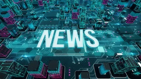 News with digital technology concept Stock Footage 104635880