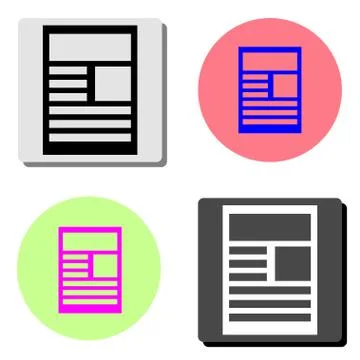 News. flat vector icon Stock Illustration