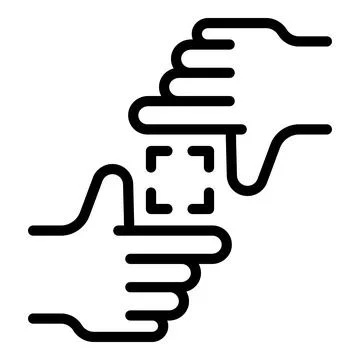 News frame icon outline vector. Media studio 库存插图