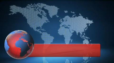 News Globe - lower third Stock-Footage 459392