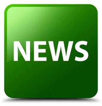 News green square button Illustrazione stock