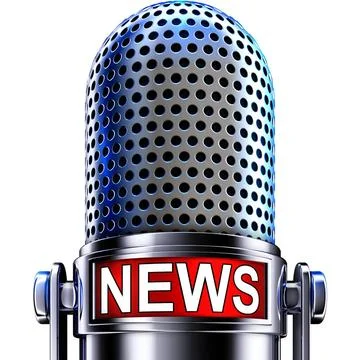 News high resolution rendering of a microphone with a news icon Copyright:... Stock Photos