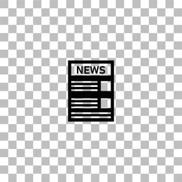 News icon flat Stock Illustration