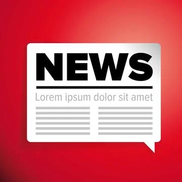 News icon label vector Stock Illustration