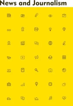 News icon set Stock Illustration