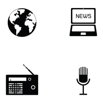 News icon set Stock Illustration