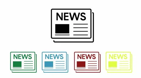 News Icon Set. Stock Illustration