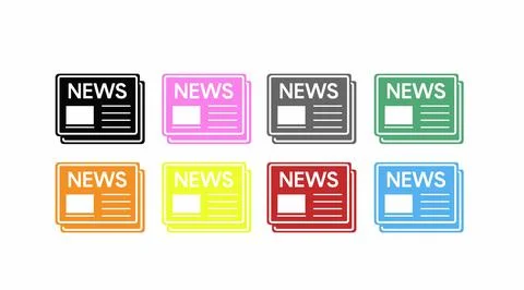 News Icon Set. Stock Illustration