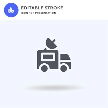 News icon vector, filled flat sign, solid pictogram isolated on white, logo i Illustrazione stock