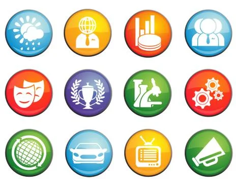 News icons set Stock Illustration