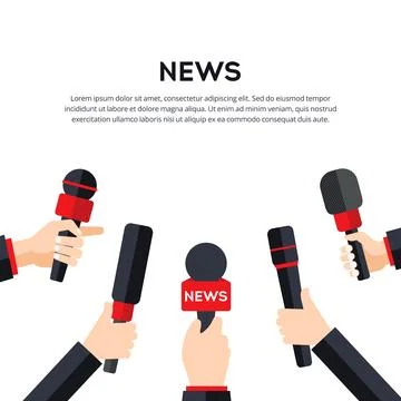 News interview vector illustration Stock Illustration