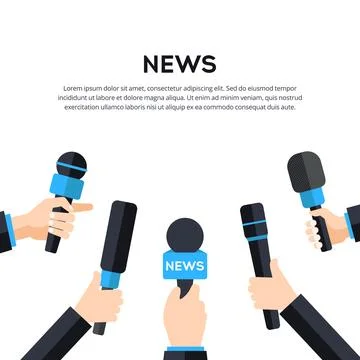 News interview vector illustration Stock Illustration