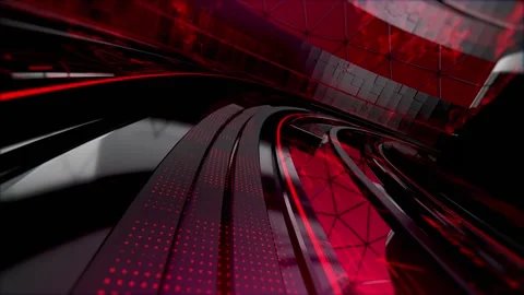 News Intro Red Stock Footage 313817761
