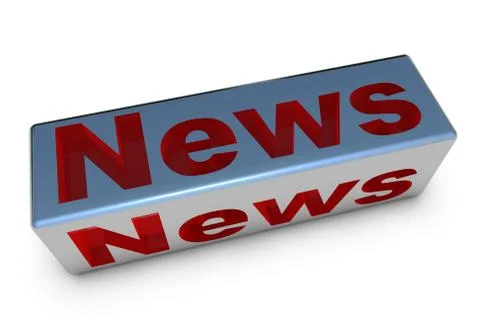 News letter on cube Stock Illustration