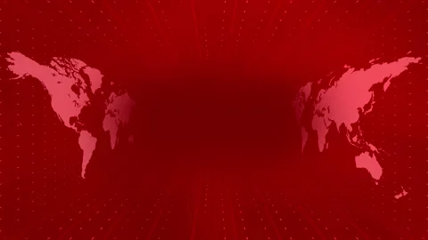 News Loop Background With Red World Map Stock Footage 323578427