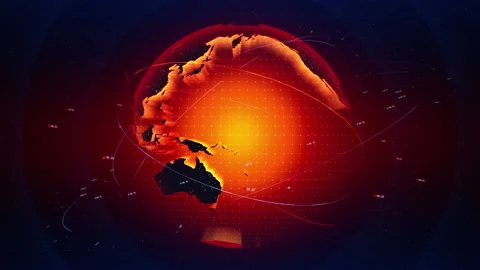 News Loop of red Earth spinning around Stock Footage 234295819