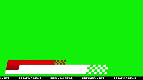 News lower third running breaking news green screen and seamless looping bla Stock Footage 278260104