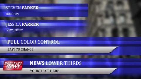 News Lower Thirds Стоковые After Effects